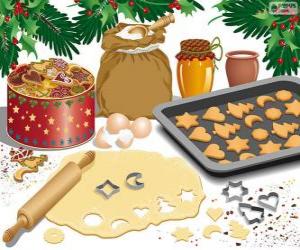 Puzzle Προετοιμασία χριστουγεννιάτικα μπισκότα